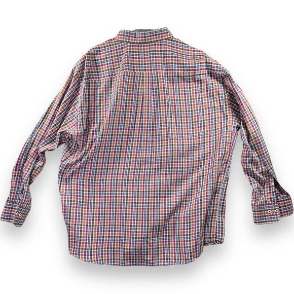 Peter Millar Mens Button Down Shirt Size XXL Check Red & White & Orange - Picture 7 of 7